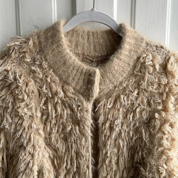 Anthropologie Knitted & Knotted Talah Shag Cardigan Sweater - Picture 3 of 9